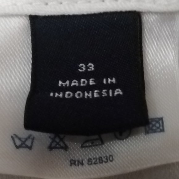 mens Lands' End tan wool dress pants, approx 32x28" - Picture 5 of 6